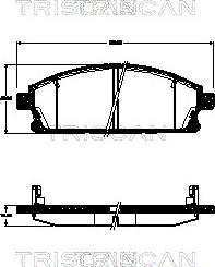 Triscan 8110 14044 - Kit pastiglie freno, Freno a disco autozon.pro