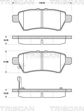 Triscan 8110 14045 - Kit pastiglie freno, Freno a disco autozon.pro