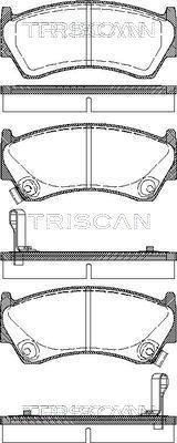 Triscan 8110 14005 - Kit pastiglie freno, Freno a disco autozon.pro