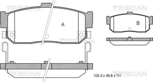 Triscan 8110 14018 - Kit pastiglie freno, Freno a disco autozon.pro