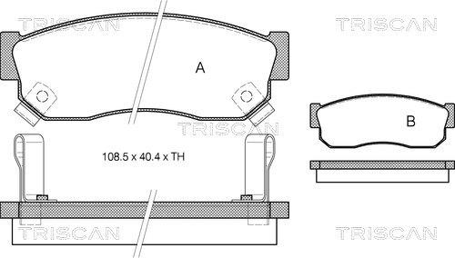 Triscan 8110 14076 - Kit pastiglie freno, Freno a disco autozon.pro