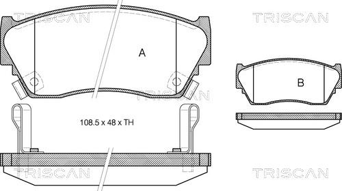 Triscan 8110 14155 - Kit pastiglie freno, Freno a disco autozon.pro