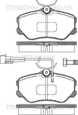 Triscan 8110 15952 - Kit pastiglie freno, Freno a disco autozon.pro