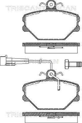 Triscan 8110 15900 - Kit pastiglie freno, Freno a disco autozon.pro