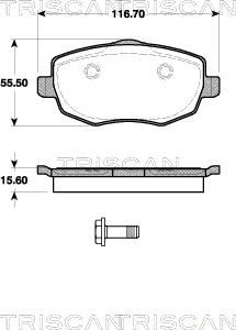 Triscan 8110 15044 - Kit pastiglie freno, Freno a disco autozon.pro