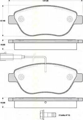 Triscan 8110 15046 - Kit pastiglie freno, Freno a disco autozon.pro