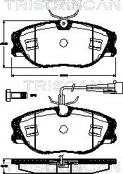 Triscan 8110 15042 - Kit pastiglie freno, Freno a disco autozon.pro