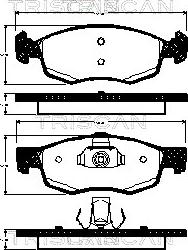 Triscan 8110 15047 - Kit pastiglie freno, Freno a disco autozon.pro