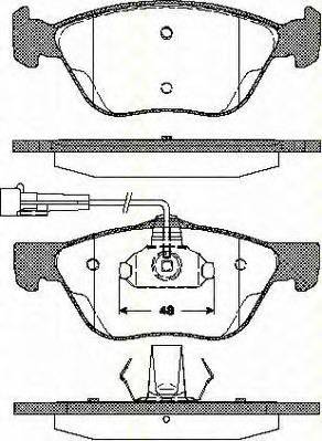 Triscan 8110 15003 - Kit pastiglie freno, Freno a disco autozon.pro