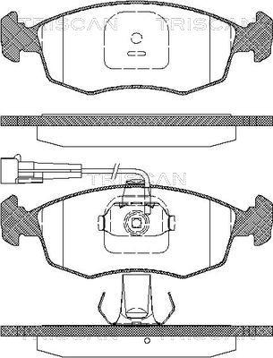 Triscan 8110 15015 - Kit pastiglie freno, Freno a disco autozon.pro