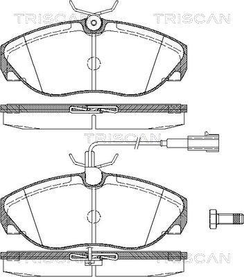 Triscan 8110 15016 - Kit pastiglie freno, Freno a disco autozon.pro