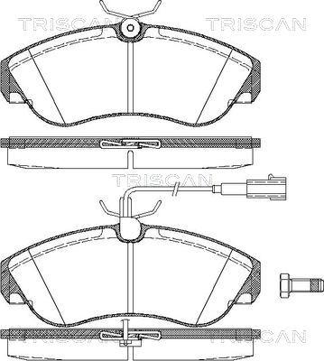 Triscan 8110 15017 - Kit pastiglie freno, Freno a disco autozon.pro