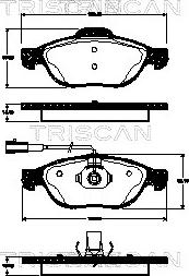 Triscan 8110 15039 - Kit pastiglie freno, Freno a disco autozon.pro