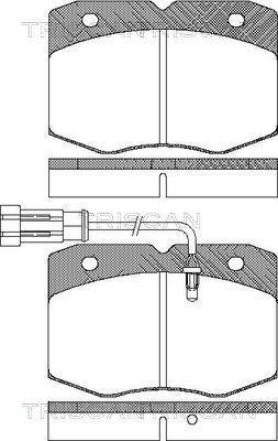 Triscan 8110 15034 - Kit pastiglie freno, Freno a disco autozon.pro