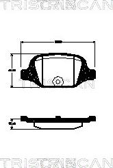 Triscan 8110 15038 - Kit pastiglie freno, Freno a disco autozon.pro