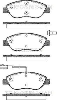 Triscan 8110 15022 - Kit pastiglie freno, Freno a disco autozon.pro