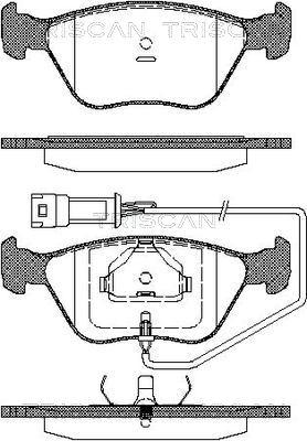 Triscan 8110 16004 - Kit pastiglie freno, Freno a disco autozon.pro