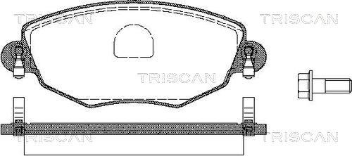 Triscan 8110 16005 - Kit pastiglie freno, Freno a disco autozon.pro