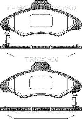 Triscan 8110 16003 - Kit pastiglie freno, Freno a disco autozon.pro