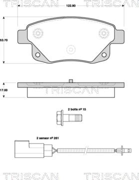 Triscan 8110 16018 - Kit pastiglie freno, Freno a disco autozon.pro