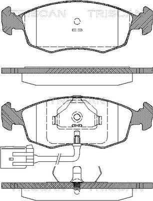 Triscan 8110 16163 - Kit pastiglie freno, Freno a disco autozon.pro