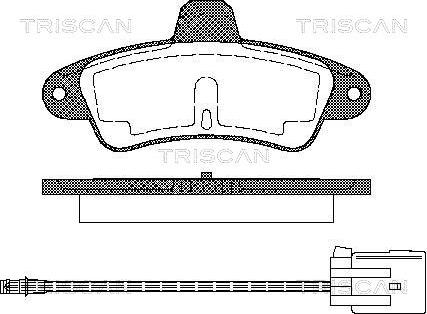 Triscan 8110 16162 - Kit pastiglie freno, Freno a disco autozon.pro