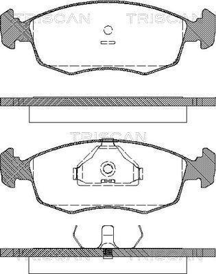 Triscan 8110 16868 - Kit pastiglie freno, Freno a disco autozon.pro