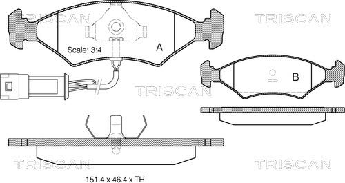 Triscan 8110 16801 - Kit pastiglie freno, Freno a disco autozon.pro