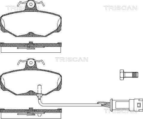 Triscan 8110 16827 - Kit pastiglie freno, Freno a disco autozon.pro