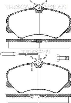 Triscan 8110 10905 - Kit pastiglie freno, Freno a disco autozon.pro