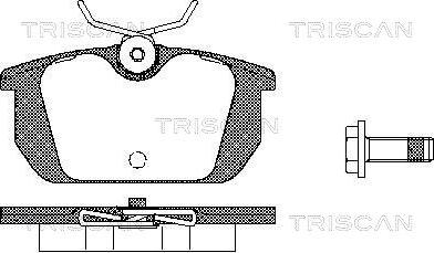 Triscan 8110 10984 - Kit pastiglie freno, Freno a disco autozon.pro