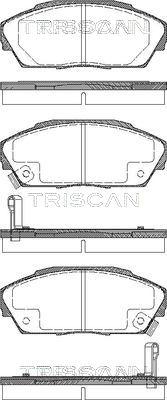 Triscan 8110 10974 - Kit pastiglie freno, Freno a disco autozon.pro