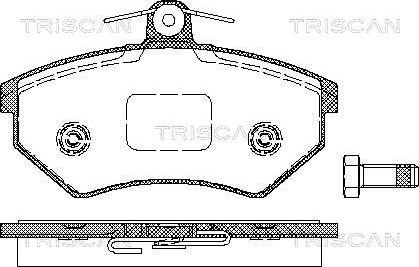 Triscan 8110 10975 - Kit pastiglie freno, Freno a disco autozon.pro