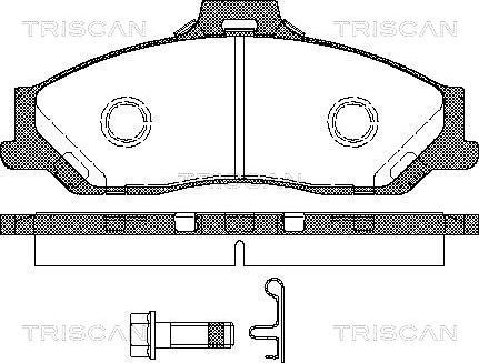 Triscan 8110 10543 - Kit pastiglie freno, Freno a disco autozon.pro