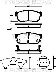 Triscan 8110 10552 - Kit pastiglie freno, Freno a disco autozon.pro