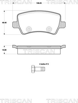 Triscan 8110 10564 - Kit pastiglie freno, Freno a disco autozon.pro