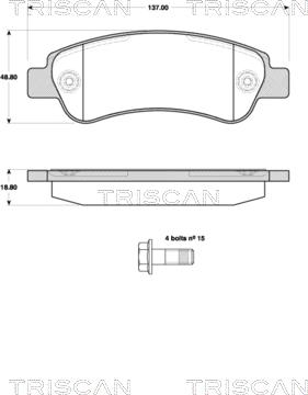 Triscan 8110 10563 - Kit pastiglie freno, Freno a disco autozon.pro