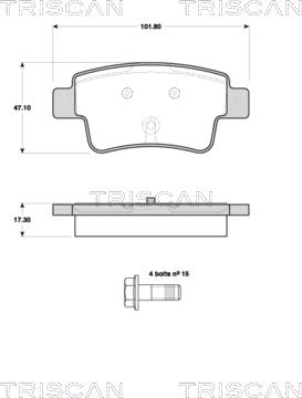 Triscan 8110 10567 - Kit pastiglie freno, Freno a disco autozon.pro