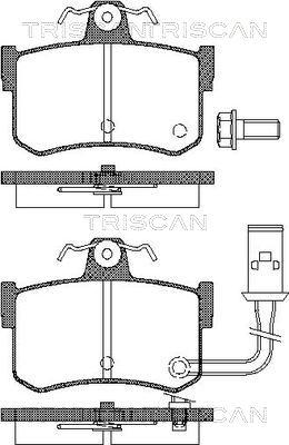 Triscan 8110 10509 - Kit pastiglie freno, Freno a disco autozon.pro