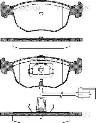 Triscan 8110 10504 - Kit pastiglie freno, Freno a disco autozon.pro