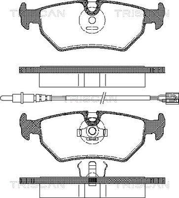 Triscan 8110 10500 - Kit pastiglie freno, Freno a disco autozon.pro