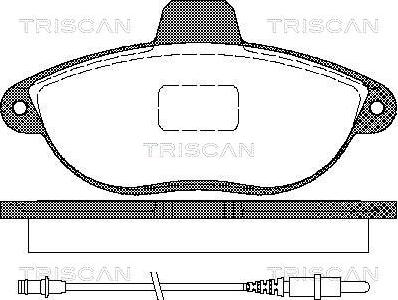 Triscan 8110 10501 - Kit pastiglie freno, Freno a disco autozon.pro