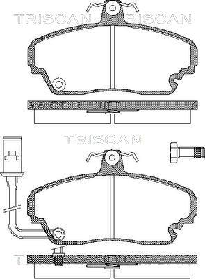 Triscan 8110 10508 - Kit pastiglie freno, Freno a disco autozon.pro