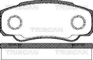 Triscan 8110 10533 - Kit pastiglie freno, Freno a disco autozon.pro