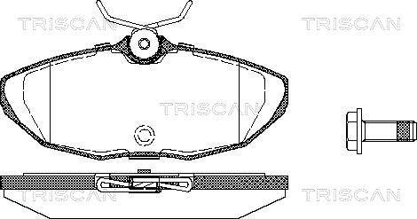 Triscan 8110 10537 - Kit pastiglie freno, Freno a disco autozon.pro