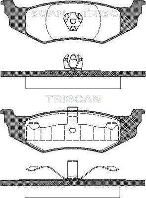 Triscan 8110 10520 - Kit pastiglie freno, Freno a disco autozon.pro