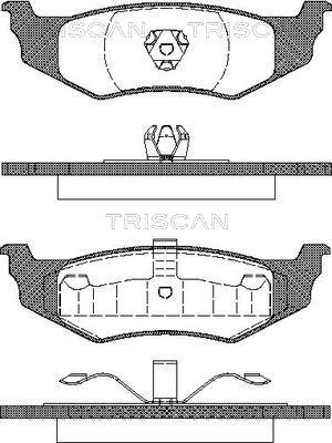 Triscan 8110 10521 - Kit pastiglie freno, Freno a disco autozon.pro