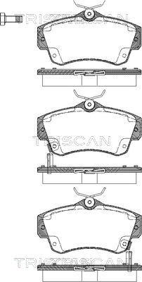 Triscan 8110 10522 - Kit pastiglie freno, Freno a disco autozon.pro