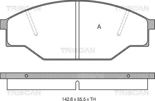 Triscan 8110 10005 - Kit pastiglie freno, Freno a disco autozon.pro