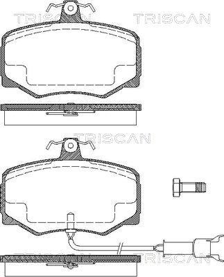 Triscan 8110 10015 - Kit pastiglie freno, Freno a disco autozon.pro